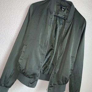 Olive green bomber jacket
